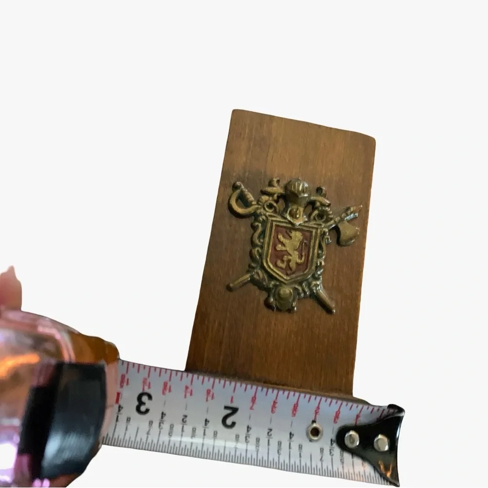 Vintage MCM Pencil Holder 4.5”x2.5” With‎ Coat Of Arms